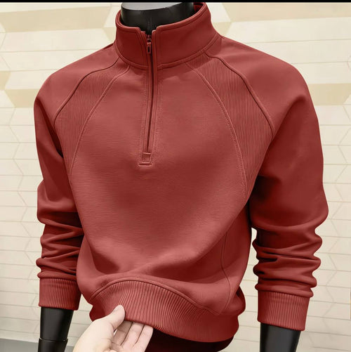 Sweat-shirt élégant à demi-fermeture éclair⁠