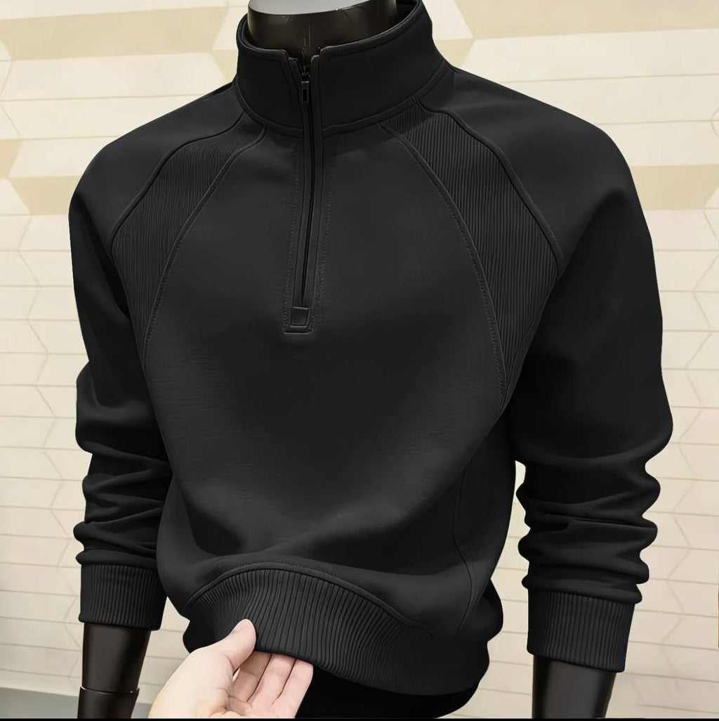 Sweat-shirt élégant à demi-fermeture éclair⁠