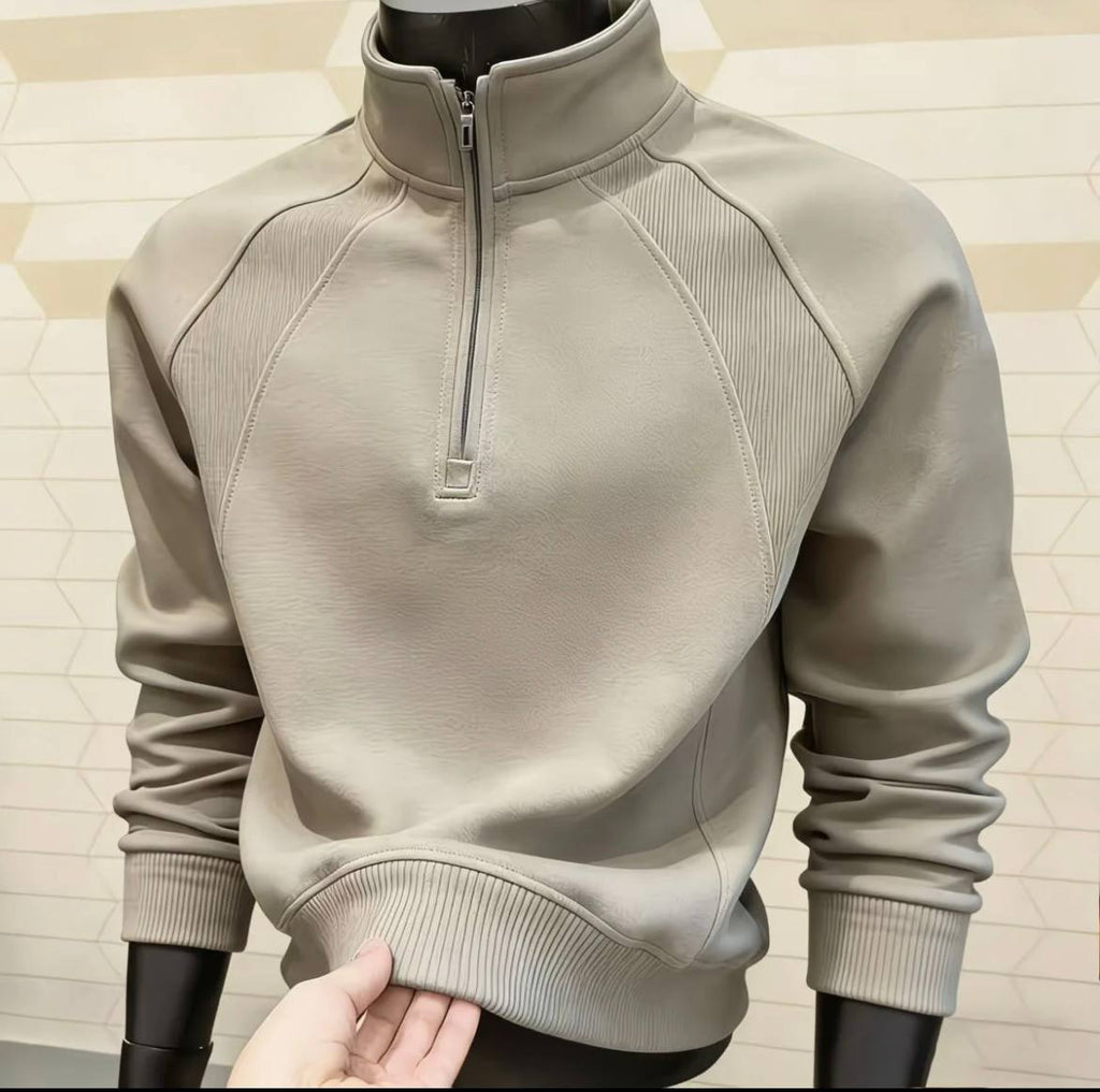 Sweat-shirt élégant à demi-fermeture éclair⁠